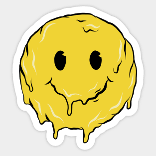 Melted Smiley Sticker